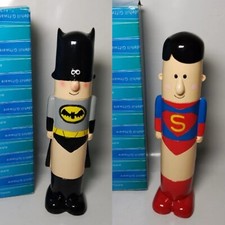 Shudehill Gift ware Batman Superman Money Boxes Vintage With Box Tall Piggy Bank