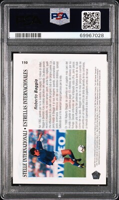 1993 Upper Deck World Cup Soccer # 110 Roberto Baggio PSA 8 | eBay