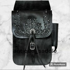 Western Horse Leather Saddle Bag Heavyduty Traditional Trail Ride Saddle