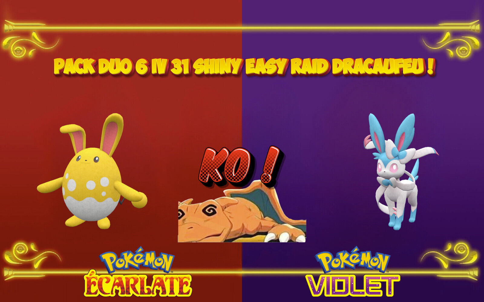 Pokemon Ecarlate / Pokemon Violet : Dracaufeu shiny / Charizard