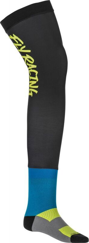 Chaussettes hautes FLY RACING bleues pour genouillères de cross