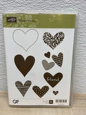 Stampin' Up Heart And Hearts Set Of 8 Foam Mounted Rubber Stamps