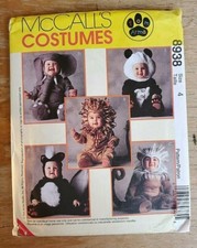 MCCALLS CHILDS PANDA LION SKUNK HALLOWEEN PATTERN 8939 SIZE 4 FREE SHIPPING