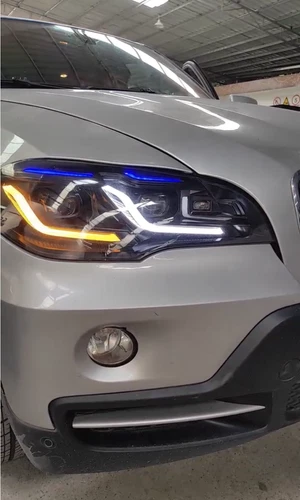 Headlight Assembly For BMW X5 E70 2007-2013 HID Projector LED DRL Replace OEM - Picture 4 of 4