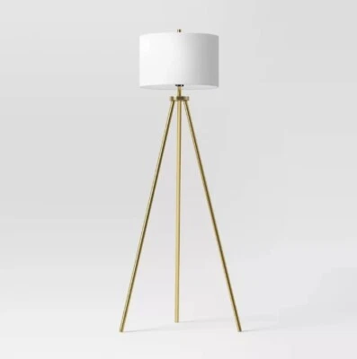 Ellis Tripod Floor Lamp Brass - Threshold 60" x 17.5" X 16"