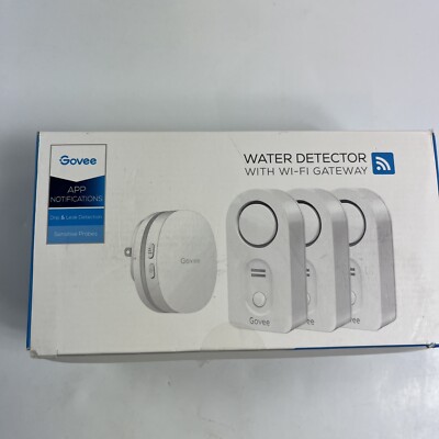 Govee Water Detector 3 Pack with RF Wi-Fi Gateway B5040101
