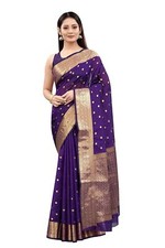 Women's Banarasi Art Silk Woven Saree With Unstitched Blouse Piece