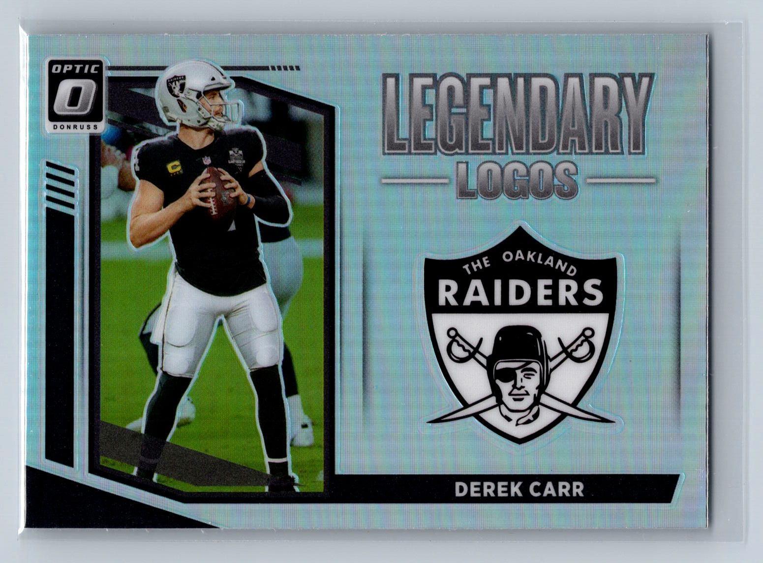 2021 Donruss Optic Derek Carr Legendary Logos #LL-11 Las Vegas Raiders