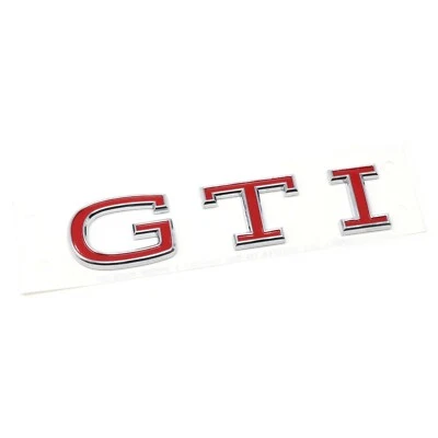Golf 8 GTI Emblem Chrom Tornadorot Original Schriftzug Heckklappe Hinten Logo - Bild 1 von 2