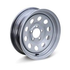 Libra 13 X 4.5 Trailer Wheel 5 Lug On 4.5 Bolt Pattern Silver Mod -17017
