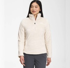 The North Face Womens Osito 1/4 Zip Pullover Ivory Size XL