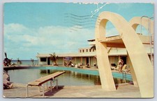 Vintage Cuba Postcard VARADERO Swimming Pool Hotel International 1953