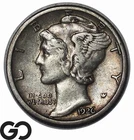1926-D Mercury Dime, Tough Better Date Choice XF Denver Issue