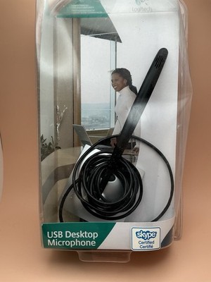 Logitech USB Desktop Microphone 980186-0403 For PC or Mac-NEW, Open Box.