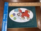 Edith D. Powers Clown Framed RaisedMetal hand-made Hand Painted Oval Art — photo 6