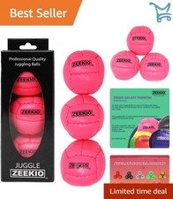 Leather Juggling Balls Set of 3 for Adults Skilled Beginner Professional
