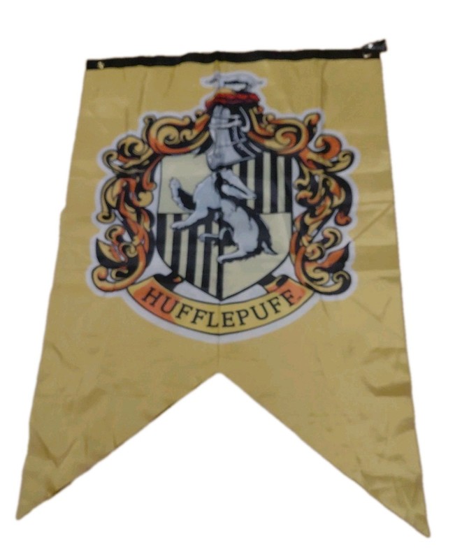 Harry Potter Hufflepuff House Banner 36 Inches  Long and 24 Inches Wide Flag EUC