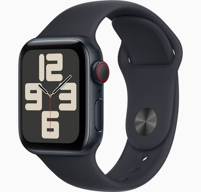 Apple Watch SE 2 Cellular 44mm Alu Mitternacht Sportarmband M/L MXGM3QF/A
