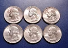 Lot of (6) Choice/Gem BU 1951-D & S Washington Quarters