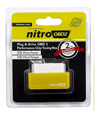 Nitro OBD2 Jaune pour Voitures Essence – Économiseur de Carburant avec Puce –