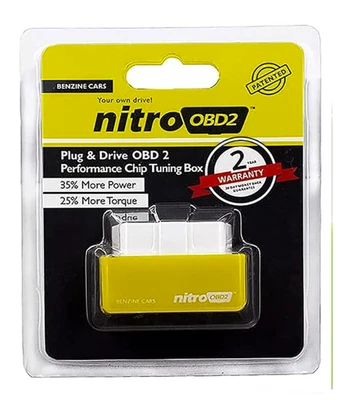 Nitro OBD2 Jaune pour Voitures Essence – Économiseur de Carburant avec Puce – - Photo 1/4
