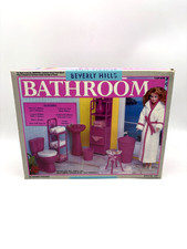 Vintage Beverly Hills Bathroom Doll Furniture Set Sky Kids 1994 Barbie CIB