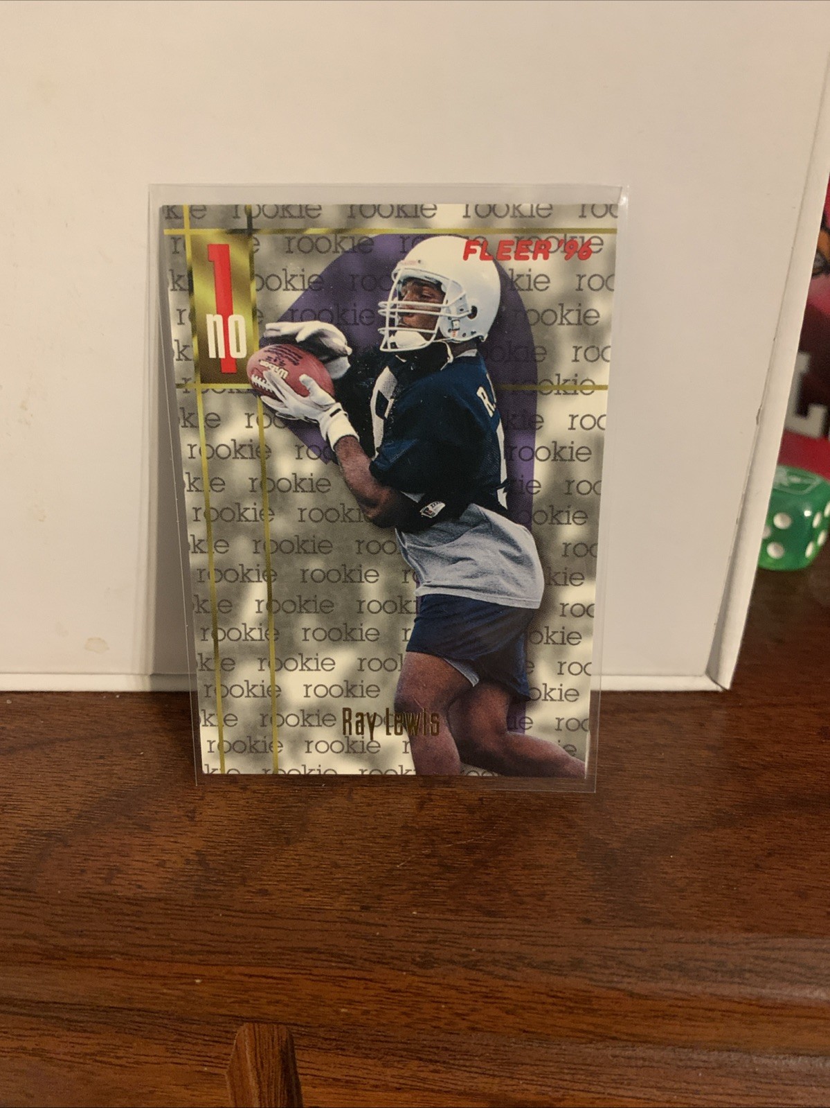 1996 Fleer Ray Lewis #165 (RC) Baltimore Ravens Rookie Card