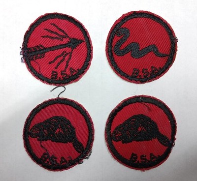 B.S.A. Red Patrol Patches-lot of 4