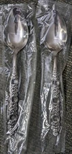 New Oneida Viola Voila Serving Spoons Stainless Steel 2 New Unused Spoon