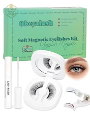 Upgrade Soft Magnetic Eyelashes Natural Look with Applicator,Pestañas Magnéticas