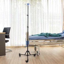 IV Pole Adjustable Lightweight Portable Professional Foldable with Wheels