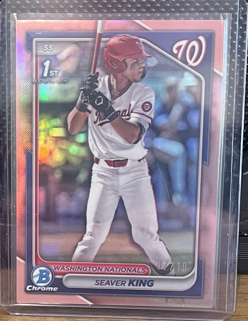 Seaver King 2024 Bowman Draft Chrome 1st rose gold refractor /10 nationals rooki