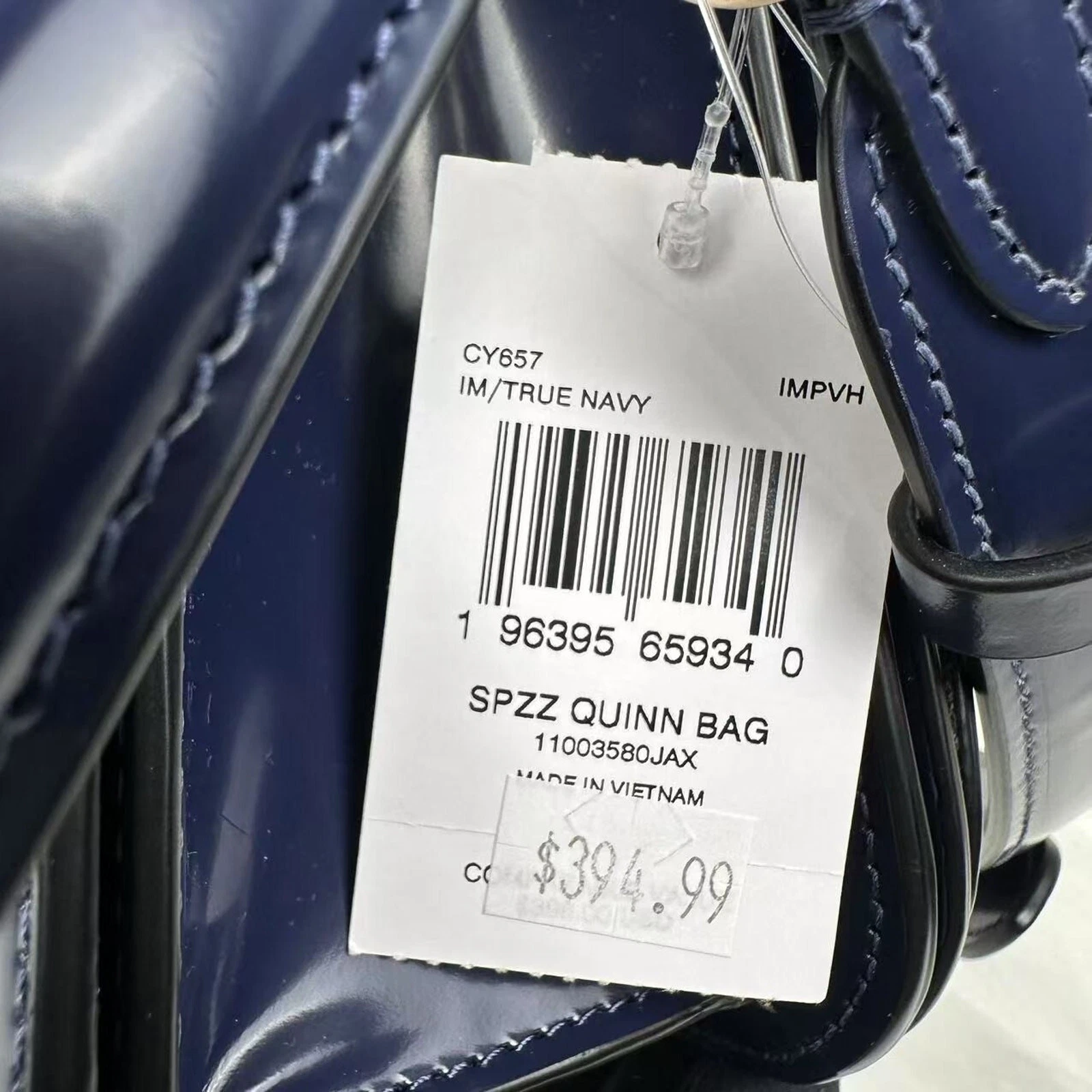 Borsa a tracolla Coach Quinn in pelle novità vera marina CY657 nuova con etichette