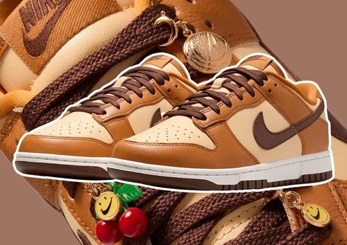 Nike Women's Dunk Low Shoes Desert Ochre Cherry Charm Brown HQ7487-700 NEW