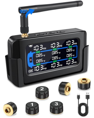 #ad 6 Wheel RV Tire Pressure Monitoring System TPMS Tire Pressure Monitor System RV $56.08