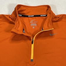 Nike Pullover Mens Large Orange Element Dri-FIT Quarter Zip Running Thumbholes