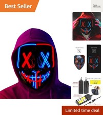 Halloween Mask LED Light up Mask Scary mask for Festival Cosplay Halloween Co...
