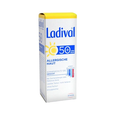 STADA Ladival Allergische Haut Sonnenschutz Gel Gesicht LSF 50+ sehr hoch, 50 ml [MHD: