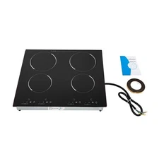 24 inch Electric Cooktop Ceramic Glass Stove Top 4 Burners Drop-in Touch Control