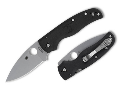 SPYDERCO Shaman Lightweight CTS BD1N Plain Taschenmesser Clip Schwarz C229PBK
