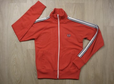 Vintage Fred Perry Trainingsanzug Oberteil rot  - Damengröße 8 Small 80er 90er