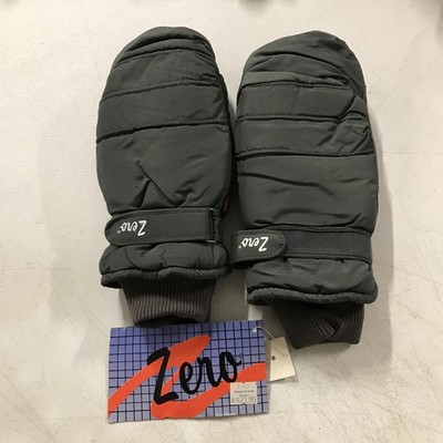 Vintage Zero Gloves in Mittens Mens Large Gray Leather Thinsulate Insulated