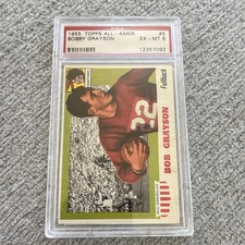 Topps 1955 All American Bob Grayson #5 Rookie Base Football Stanford PSA 6