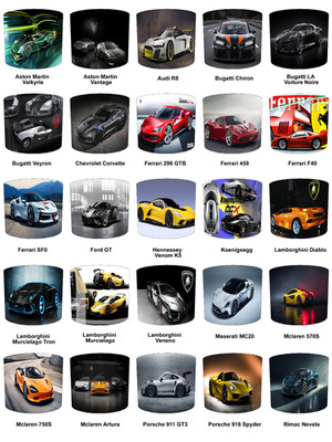 Supercar Sportwagen Lampenschirm Decken Pendelleuchte Lampenschirme Tischlampe Nachttisch