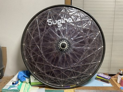 Vintage Sugino Tension Disc Rear Wheel 700c Tubular Rare Triathlon