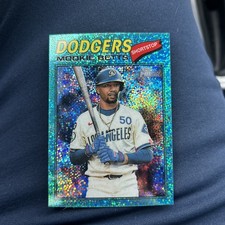 2026 Topps Heritage - Mookie Betts #12 Chrome Aqua Sparkle