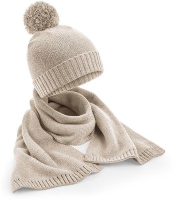 Knitted Scarf and Beanie Gift Set Schal und Mütze | Beechfield | B401