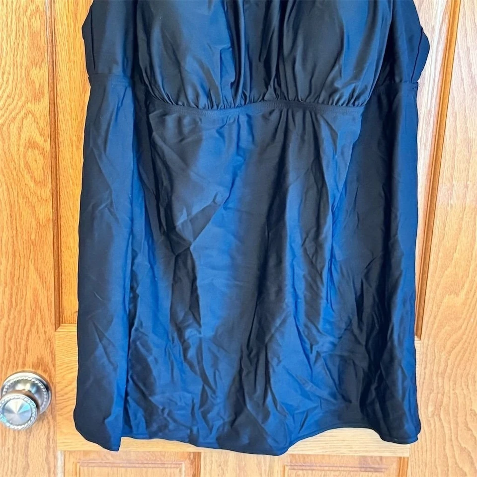 Женский купальник Pure Energy большого размера 26 Вт 3X черный с контролем живота - Изображение 4 из 4