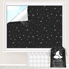 Blackout Curtains, 118" x 57" - Portable Window Curtain Shade 100 Black Out