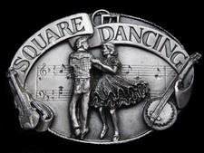 MG05167 VINTAGE 1985  SQUARE DANCING  COMMEMORATIVE BELT BUCKLE